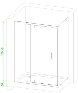 Душевой уголок Royal Bath HPV RB9120HPV-T-BL 120x90см чёрный